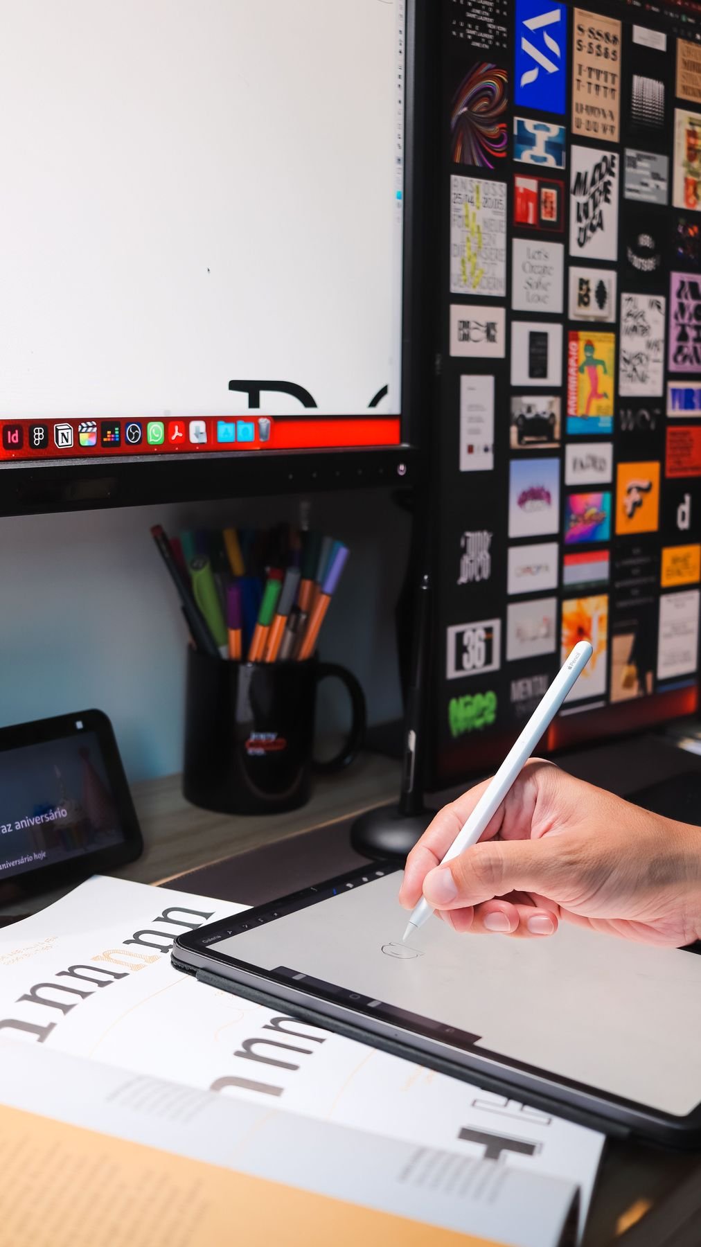 Travail de creation graphique : recherches de logo, palette de couleurs et typographies